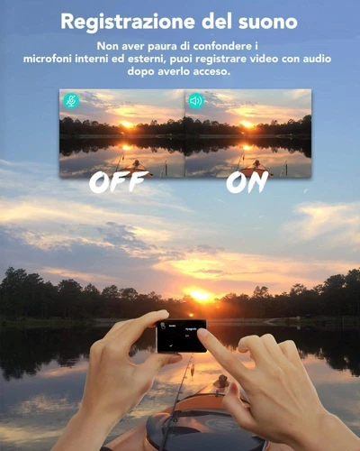 COOAU Nuova Action Cam 4K WiFi 24MP Touch Screen 40M con EIS Stabilizzazione - Foto 8 di 8