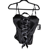 NWT SPIRIT HALLOWEEN Black Lace Up Corset Size XL