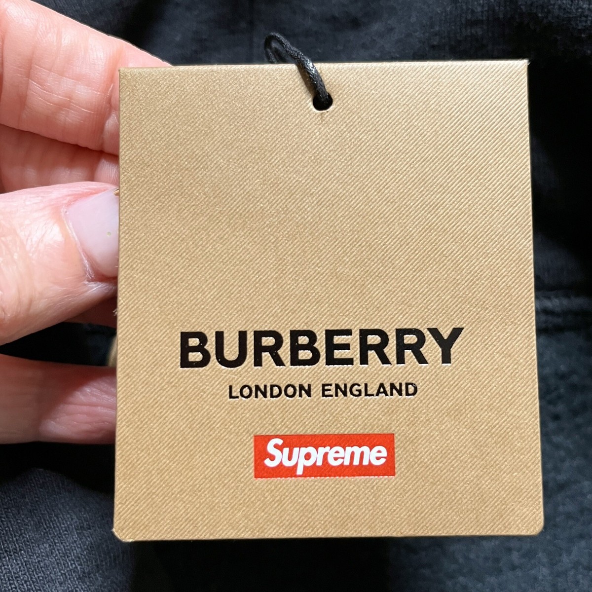 Supreme Burberry Black Box Logo Hoodie Sweatshirt Size L Supreme Burberry Black Box Logo Hoodie Sweatshirt Size L