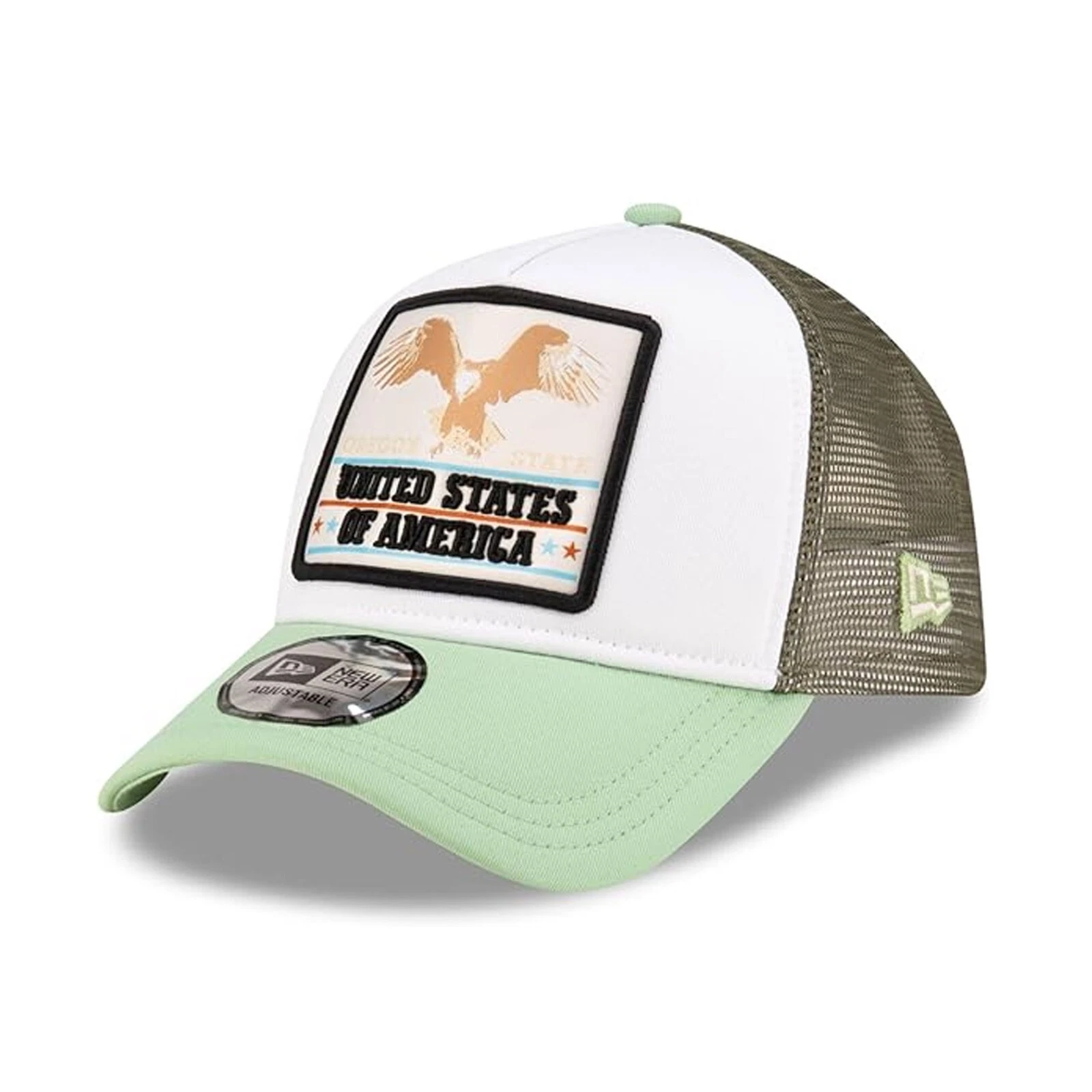 New Era Cap Men's USA Eagle Oregon State Patch Green Snapback Trucker Hat