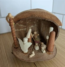 Hawaiian Creche Christmas NATIVITY Manger Scene Lanakila Crafts Vintage