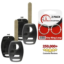 2 For 2008 2009 2010 Honda Fit Keyless Entry Remote Uncut Key Fob Shell Case Pad