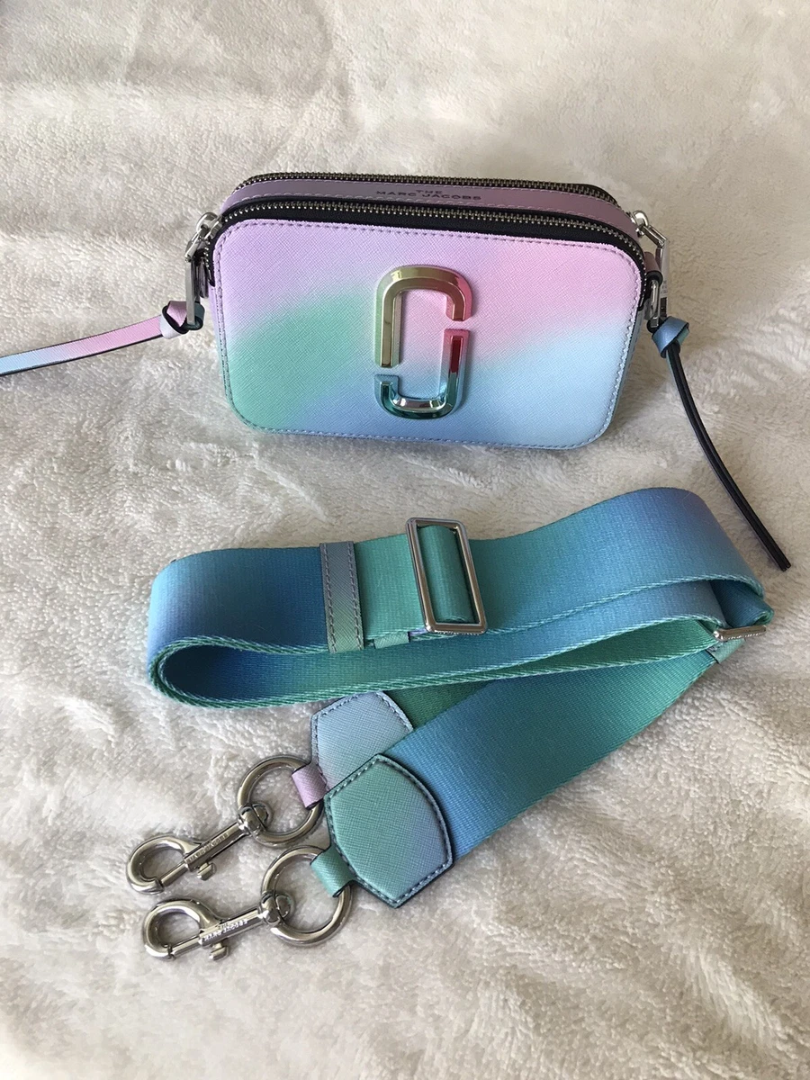 Marc Jacobs snapshot coated leather camera bag dusty lilac purple blue purse  in 2023