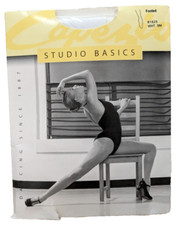 Capezio Womens Studio Basics Footed Tights White Small/Medium Open Box READ