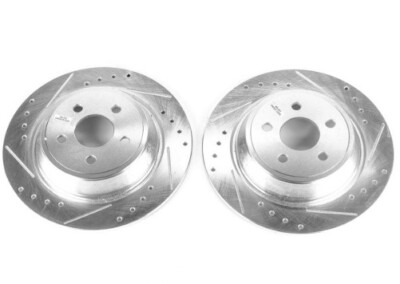 POWER STOP AR85174XPR Disc Brake Rotor Set-Front Drilled and Slotted ...