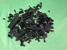 Half 1/2 pound of LEGO blocks hand sorted 8 ounces bulk, BLACK bricks- Lot 4