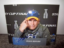 CRAIG BERUBE St Louis Blues Coach SIGNED Autographed 8X10 Photo w/ COA 