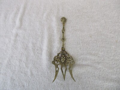 LARGE  10-1/4'' ~ VINTAGE~~[ U. Bellini  Italy ]~Solid Brass 3 Tine  Fork !!