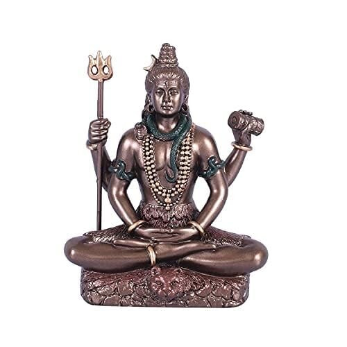 Lord Shiva Idol Shiv Padmasana Sitting Statue | Gift Item for Home Family and Fr - Picture 1 of 4