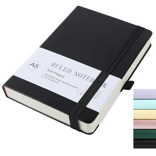 Journal Notebook Journal for Men/Women Journals for Writing A5 180Sheets Black