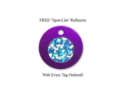 Small Round Disk Pet Dog Cat ID Tags-Custom Engraved Identification Name Tag - Picture 2 of 5