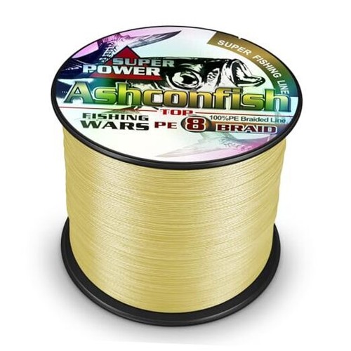 Braided Fishing Line- 8 Strands Super Strong PE 100LB 0.55MM-547Yards Yellow