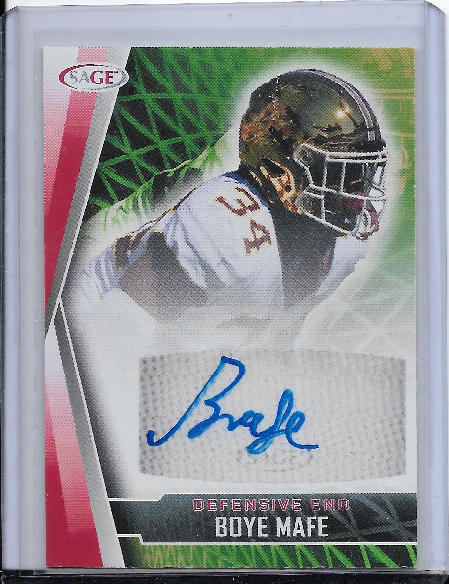 Boye Mafe Sage Low Series Autographs #ABM Red
