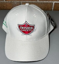 NWT Swisher Sweets Cigars White Cap Strapback Hat Logo Graphic AHEAD performance