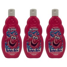 3 Pack Mr. Bubble Original Bubble Bath 14 oz Pink Bubble Gum Scent Tear-Free HTF