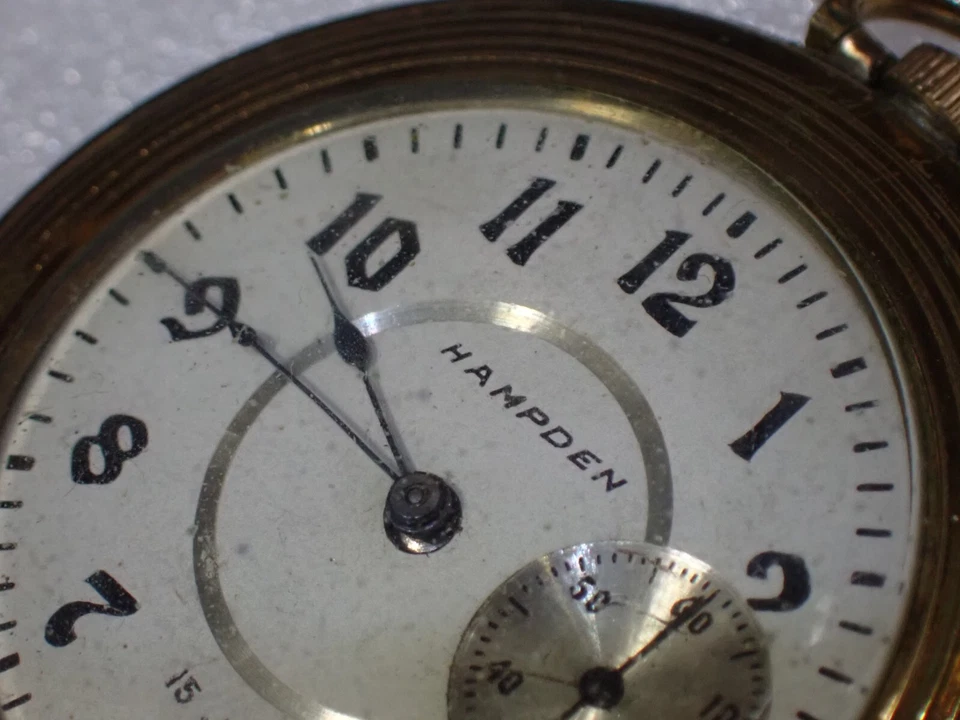 Grade 200 Hampden 7 Jewel Wind Open Face Pocket Watch 6s good balance 1901 - Image 3 of 4