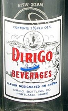 Dirigo; Dirigo Bottling Co.; Portland, Maine; 3-color ACL soda pop bottle