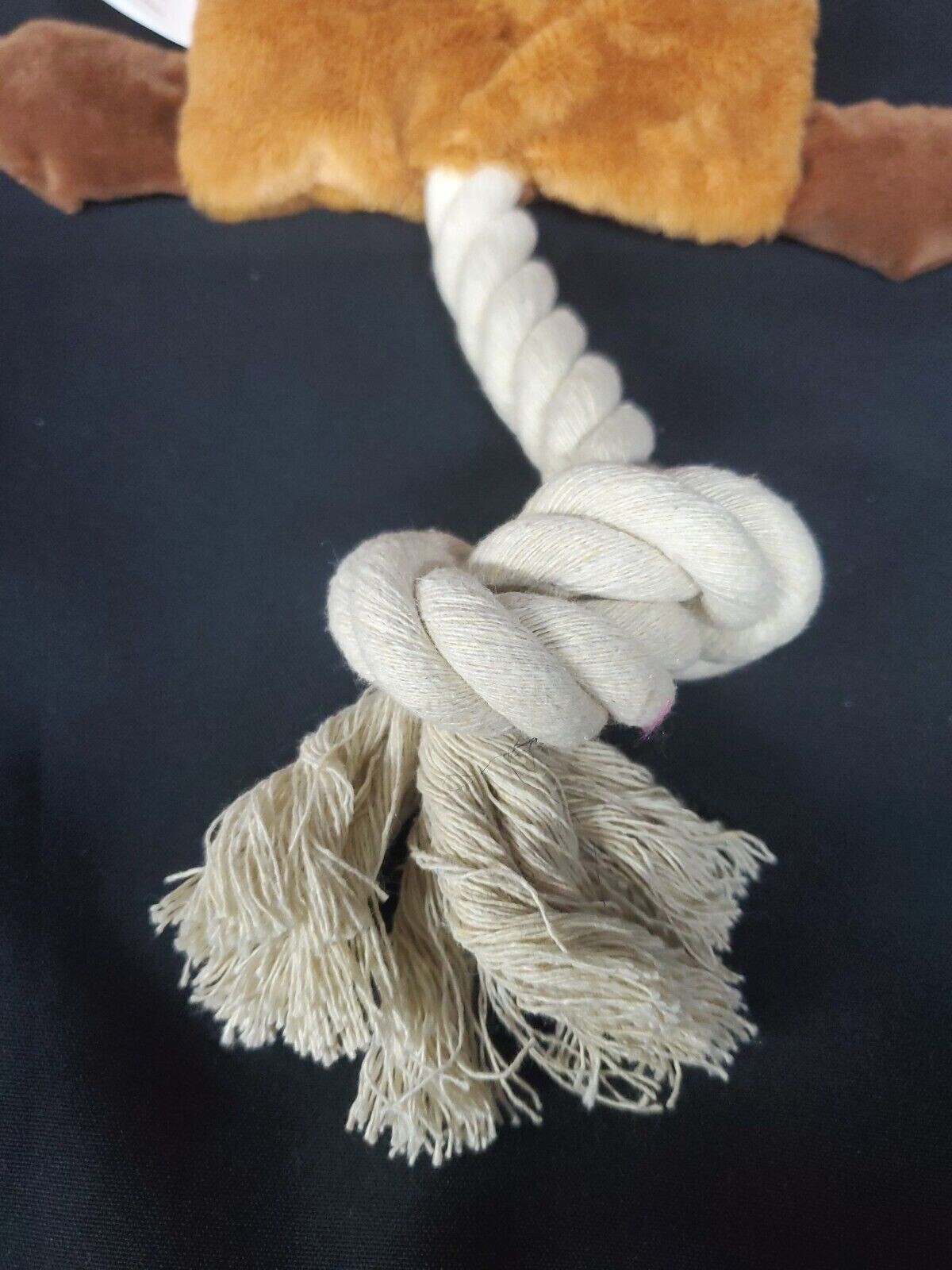 Animal Dog Toy w/6 Squeakers & Rope CHOICE of Fox OR Raccoon