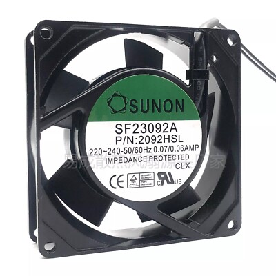 SUNON SF23092A P/N:2092HSL 220-240V 0.07/0.06A Axial Cooling Fan
