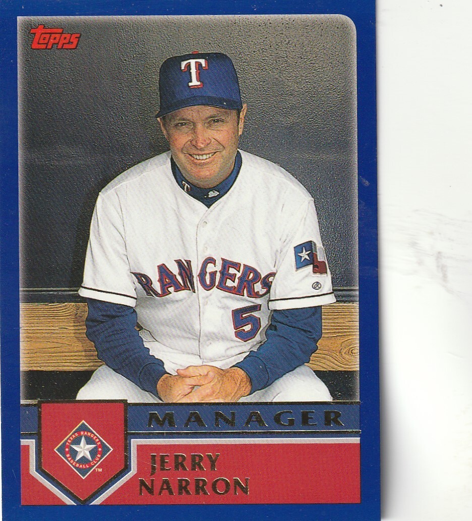 FREE SHIPPING-MINT-2003 Topps Jerry Narron #290 RANGERS
