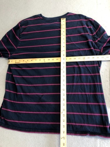 Gap T Shirt Mens XL Everyday Soft Purple Stripe Long Sleeve Everyday Layer Tee - Picture 5 of 5