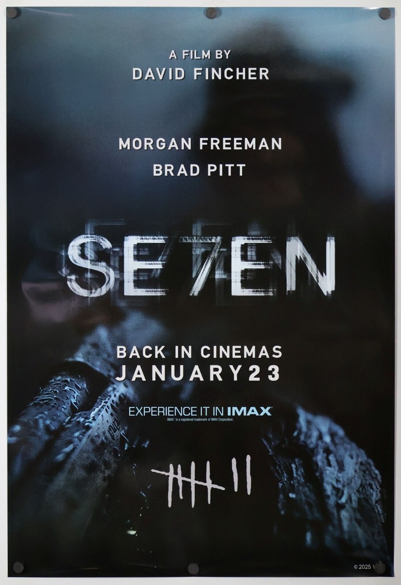 Se7en Seven - original DS movie poster 27x40 2025 INTL Re-release
