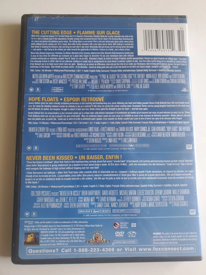 The Cutting Edge, Hope Floats, Never Been Kissed DVD 2010 20th Century Fox - Image 2 of 4