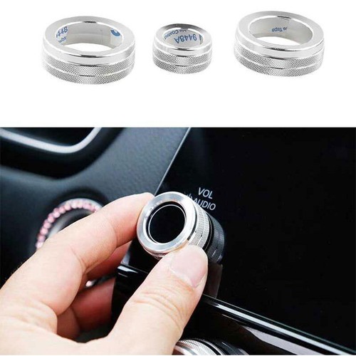Middle Console Ac Knob Silver Aluminum Cover Trim For Honda CRV CR-V 2017-2022 - Picture 4 of 6