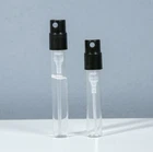 2000x 1ml Clear Spray Glass Bottle Vial with snap on pump Sprayer Perfume