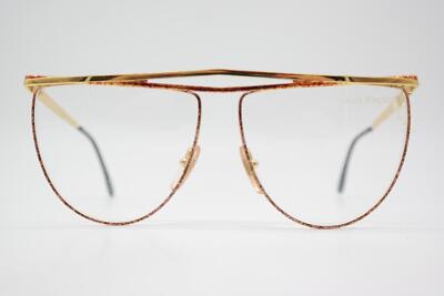 Vintage Glasses Laura Biagiotti V 81 Gold Multicolored Oval Glasses Frame