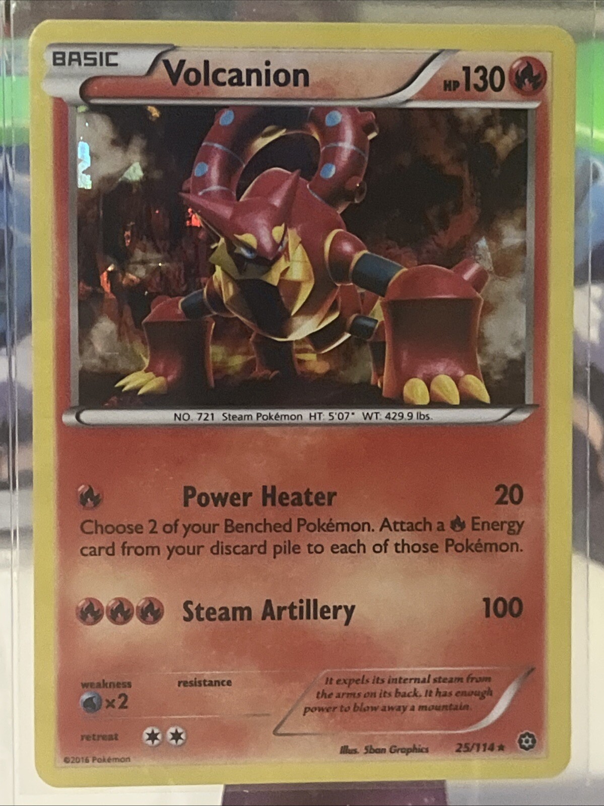 Volcanion - (Cracked Ice Holo) 025/114 Deck Exclusives Holo LP