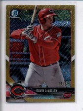 GAVIN LAVALLEY 2018 BOWMAN CHROME #BCP119 MEGA BOX GOLD REFRACTOR #34/50 AH8531