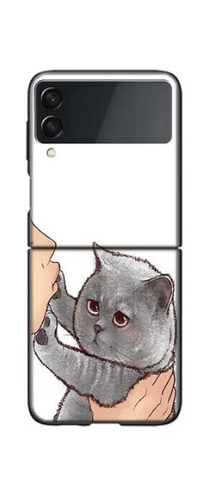 Cute Kiss Cat Kitten pet Chat Cover Case for Samsung Galaxy Z Flip 5 - Z Flip 4 - Photo 4 sur 9