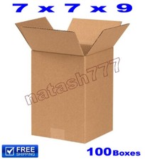 100 - 7x7x9 Cardboard Boxes 32ECT Mailing Packing Shipping Corrugated Carton