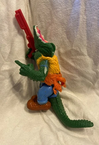 Vintage TMNT LeatherHead Action Figure With Some Accessories Ninja Turtles Gator