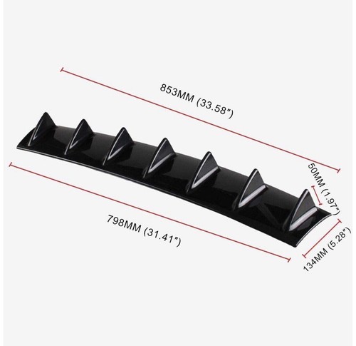 For Porsche Panamera Rear Bumper Diffuser 7 Fin Spoiler Lip Splitter Wing Carbon - Picture 8 of 12