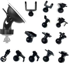 Dash Camera Suction Cup Mount Dashcam Mounts Holder with 13 Ball Joints Black