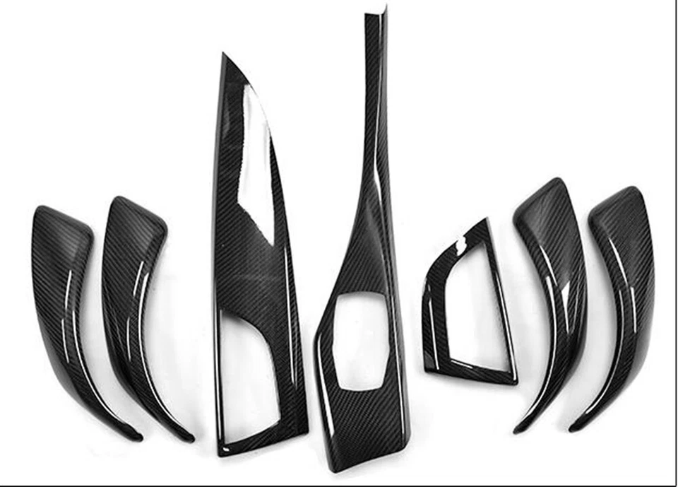 Tapicería interior de fibra de carbono para BMW F20 F21 116i 118i 120i M135i F22 F23 2012-17 Foto 3 de 4