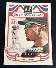 2014 Donruss Press Proofs Silver /199 Jose Abreu Diamond Kings #223 White Sox
