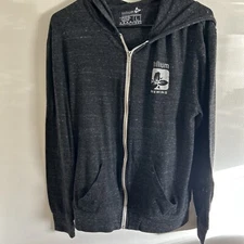 Trillium brewery co. ladies hooded sweatshirt black and gray thin Material