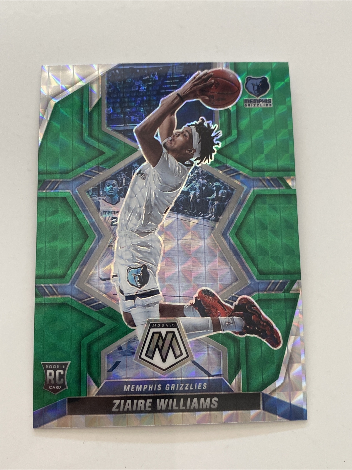 2021-22 Panini Mosaic Green Mosaic Prizm Ziaire Williams #216 Rookie RC