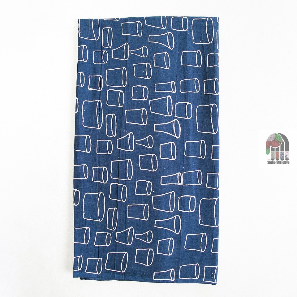 Indigo Blue Indian Block Print Cotton Fabric Floral Print 1 Yard