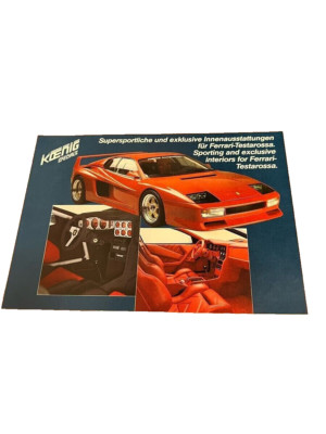 KOENIG Specials Ferrari Testarossa Parts Catalog Vintage Original Rare