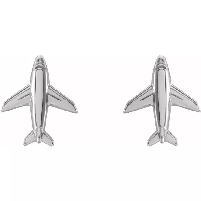 Airplane earrings sterling silver clearance