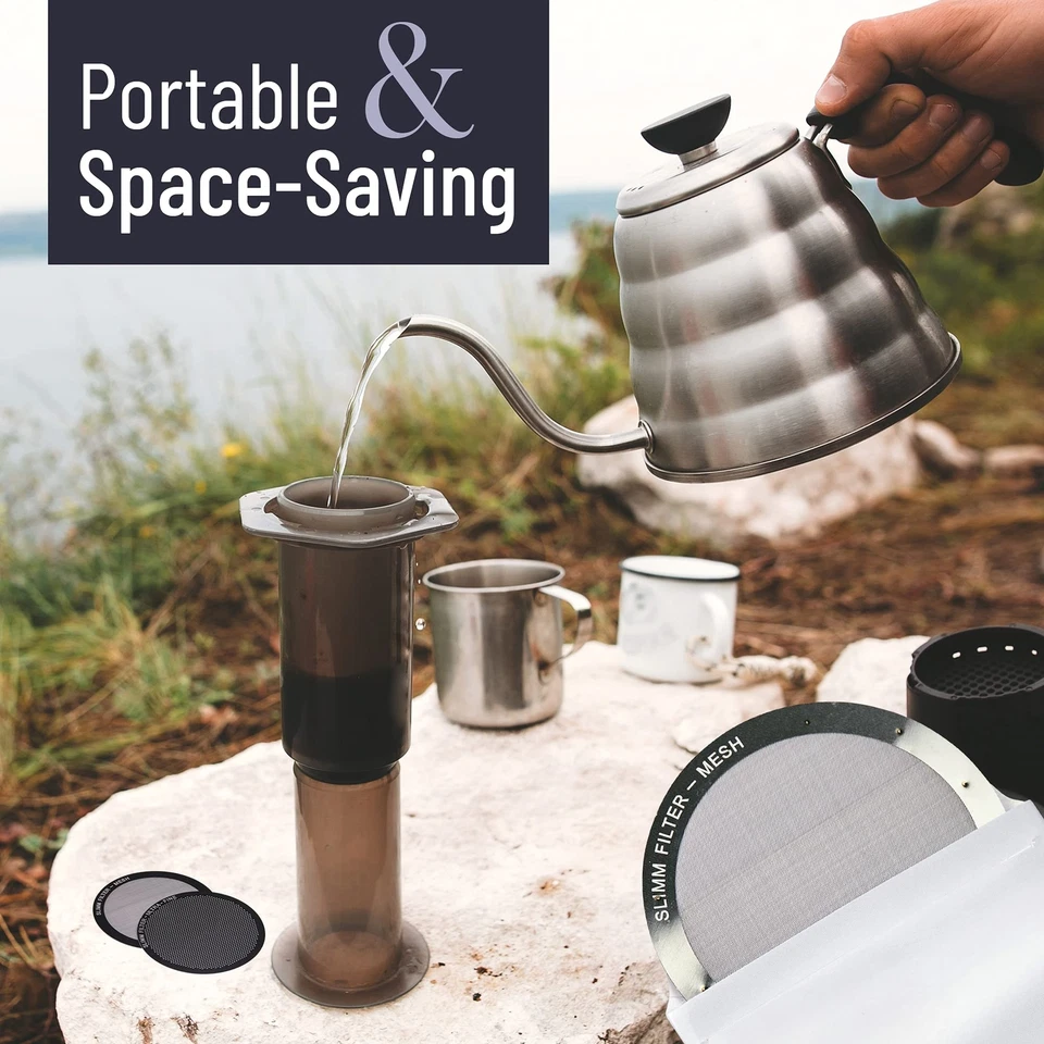 Juego de filtros reutilizables de 3 piezas de malla metálica de acero inoxidable metal fino ultrafino F Foto 4 de 4