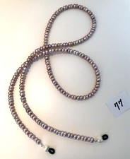 Pink Beige Mauve Pearl Rhinestone Eyeglass Sunglass Leash Holder