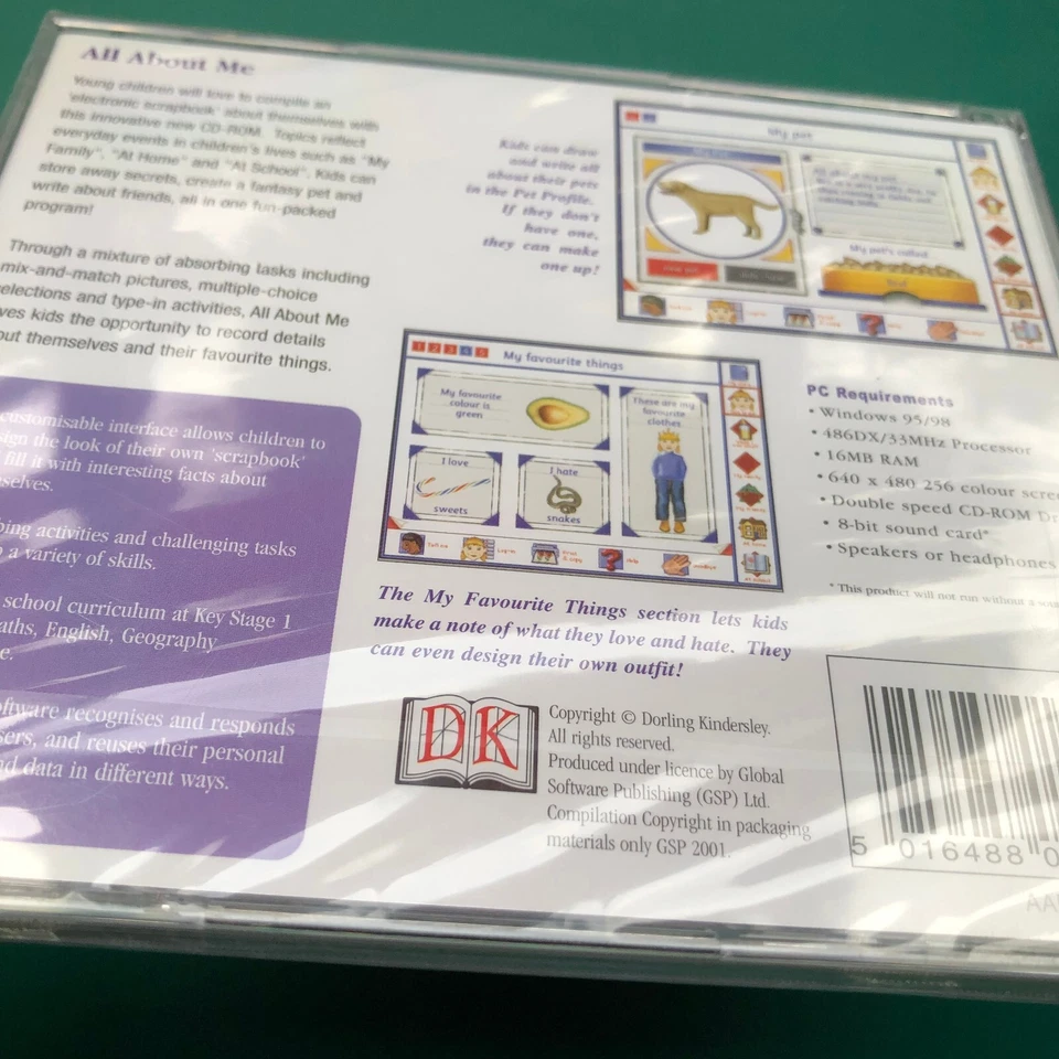 ALL ABOUT ME Educational CD-ROM Kids eScrapbook Family School Home PC 98 SEALED - Image 4 of 4