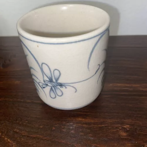 Bat Trang Dragonfly Tea cup Vietnamese set of 6
