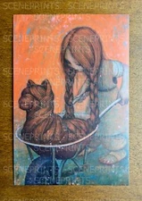 JAMES JEAN Wheelbarrow Handbill Art Postcard Frame it! Mini Print Poster