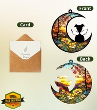 Dog Memorial Suncatcher Gift for Loss of Pet Sunflower